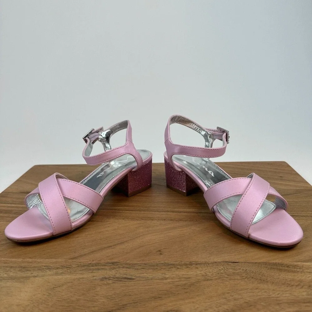 New Big Kids‎ Nina Valentin Purple Heeled Strappy Ankle Strap Sandals Size 2 Y